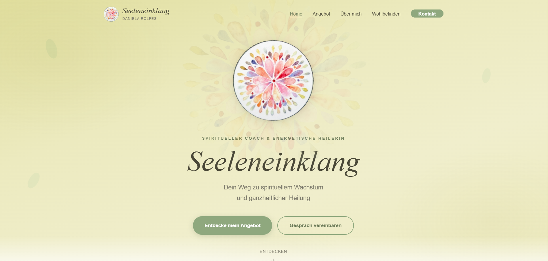 Seeleneinklang – Website Screenshot